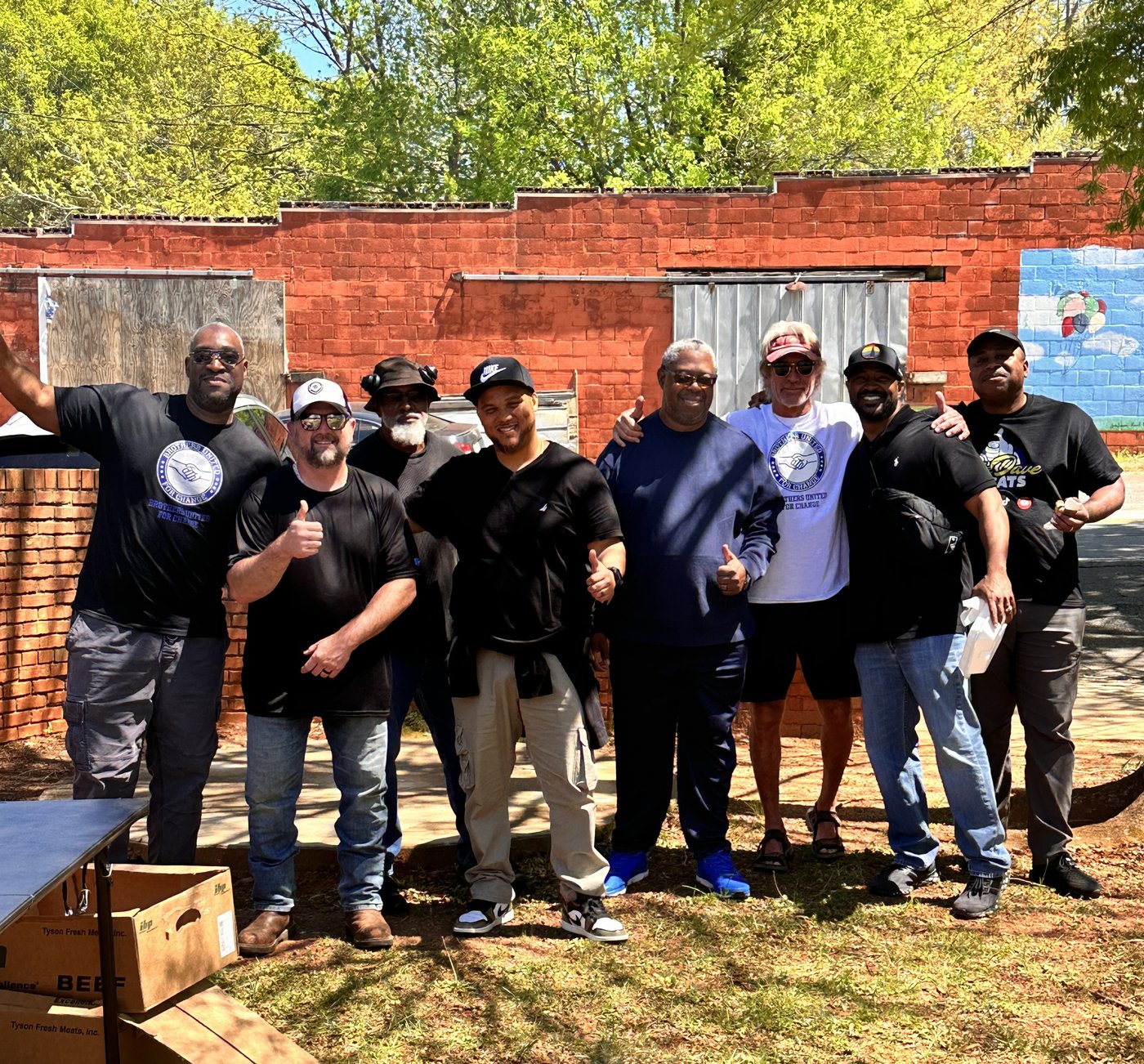 Dr Robin Ivey with Brothers United For Change, serving the community in Spartanburg, SC